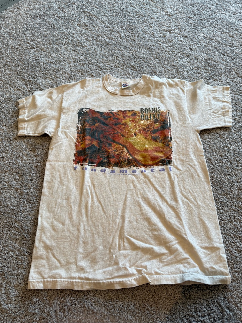 Bonnie Raitt 1998 Fundamental World Tour Shirt Size Large